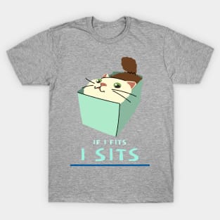 If I Fits, I Sits Cat in a Box T-Shirt